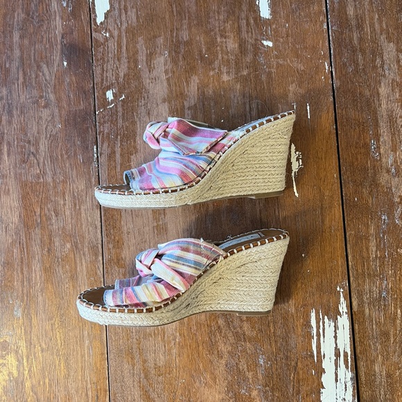Sugar brand high heeled espadrilles style slide sandal. Size 8.5. - Picture 3 of 6